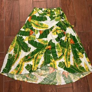 BNWT Cynthia Rowley size L leaf tropical skirt